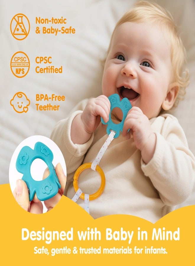 هاهالاند بطانية أمان للأطفال من هاهالاند، لعبة حسية معلقة من القطيفة مع عضاضة، خشخيشة وصوت خشخشة للأطفال من عمر 0-3-6-12 شهرًا، طقم عيد الميلاد للأولاد والبنات للعب والتدفئة - Image 5